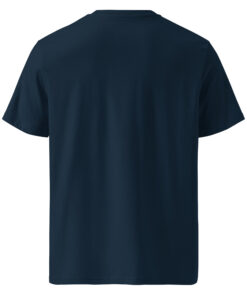 unisex organic cotton t shirt french navy back 6627da7752fb5