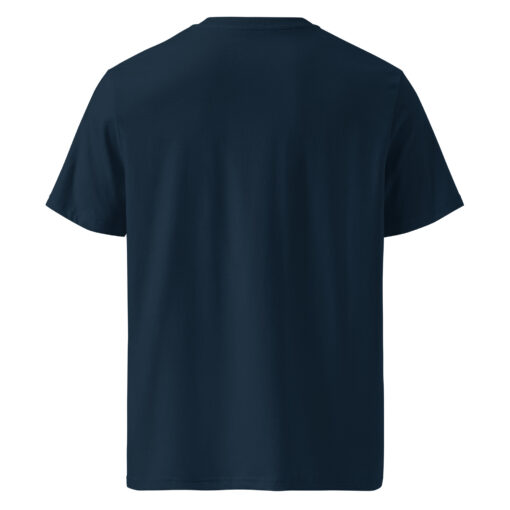 unisex organic cotton t shirt french navy back 6627da7752fb5