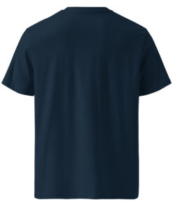 unisex organic cotton t shirt french navy back 66293473efc61