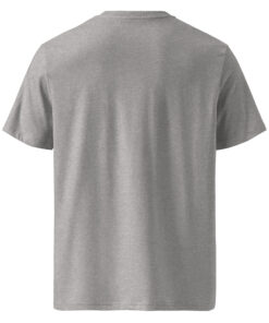 unisex organic cotton t shirt heather grey back 6627da77a569a