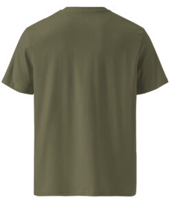 unisex organic cotton t shirt khaki back 6627dea9a8751