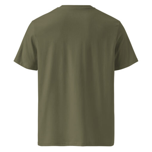 unisex organic cotton t shirt khaki back 662928e23a907