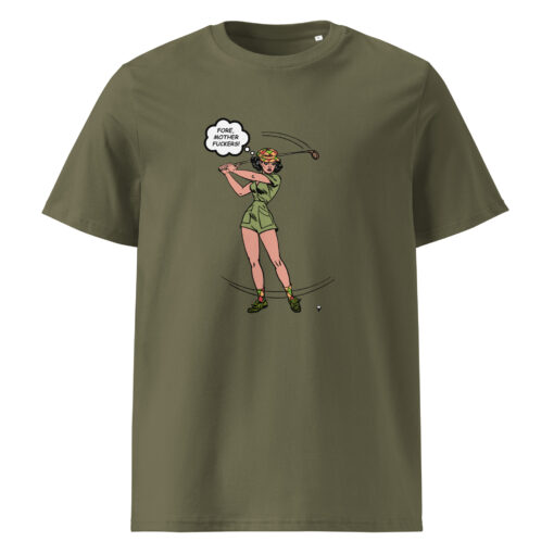 unisex organic cotton t shirt khaki front 6627e2833e121
