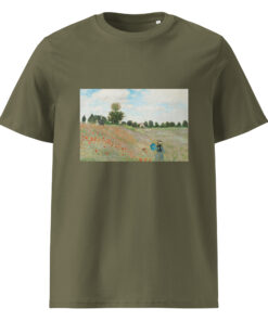 unisex organic cotton t shirt khaki front 66292f7c7041a