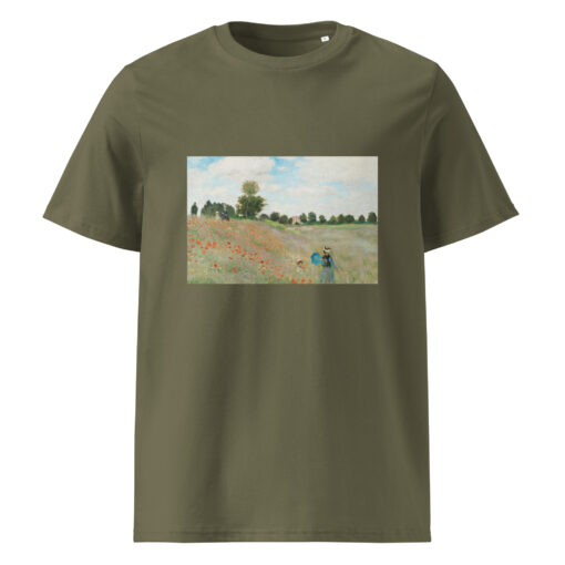 unisex organic cotton t shirt khaki front 66292f7c7041a
