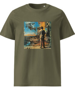 unisex organic cotton t shirt khaki front 662d59d3cdc06