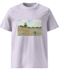 unisex organic cotton t shirt lavender front 66292f7cae967
