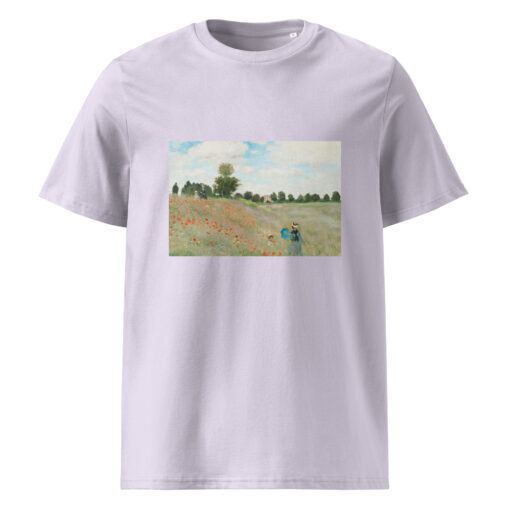 unisex organic cotton t shirt lavender front 66292f7cae967