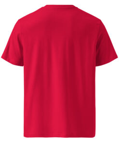 unisex organic cotton t shirt red back 6627da7771327