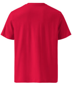 unisex organic cotton t shirt red back 6627dea99443d