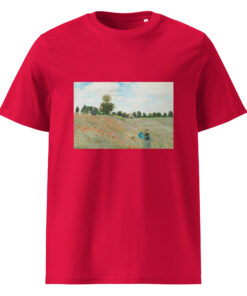 unisex organic cotton t shirt red front 66292f7c60d38