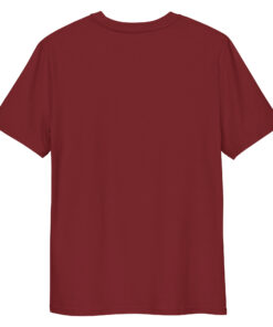 unisex organic cotton t shirt burgundy back 667968dd10937