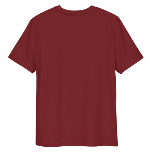 unisex organic cotton t shirt burgundy back 667968dd10937