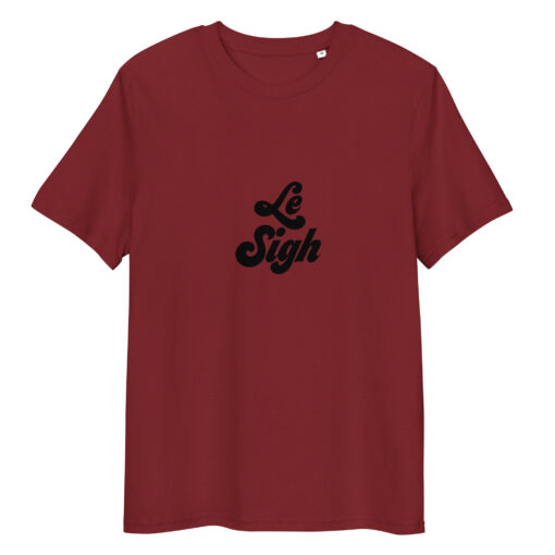 unisex organic cotton t shirt burgundy front 66a7b9d9b8edd