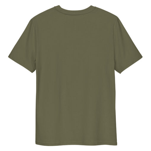 unisex organic cotton t shirt khaki back 66ace7f970fd3